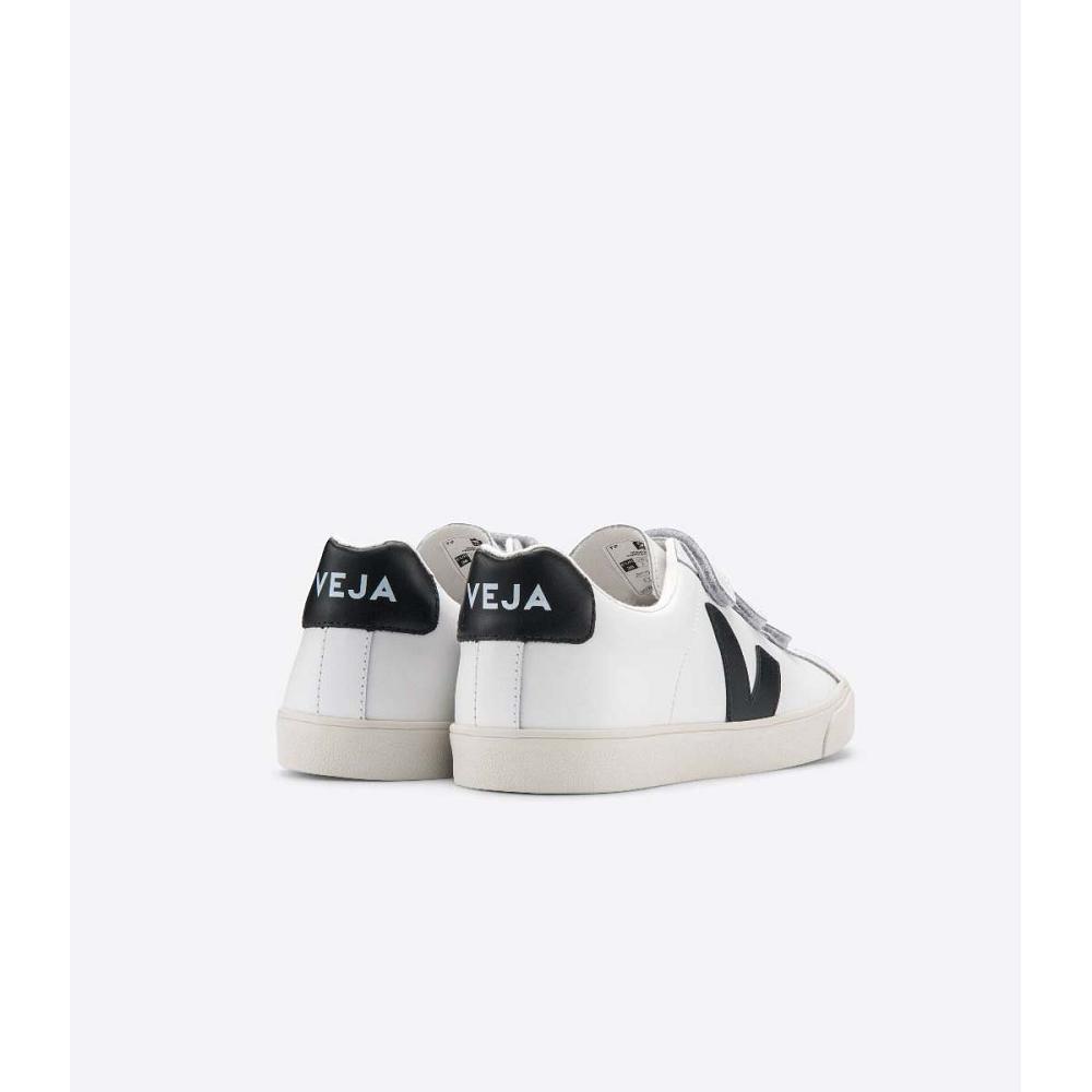 Veja 3-LOCK LEATHER Tornacipő Férfi White/Black | HU 300NWY